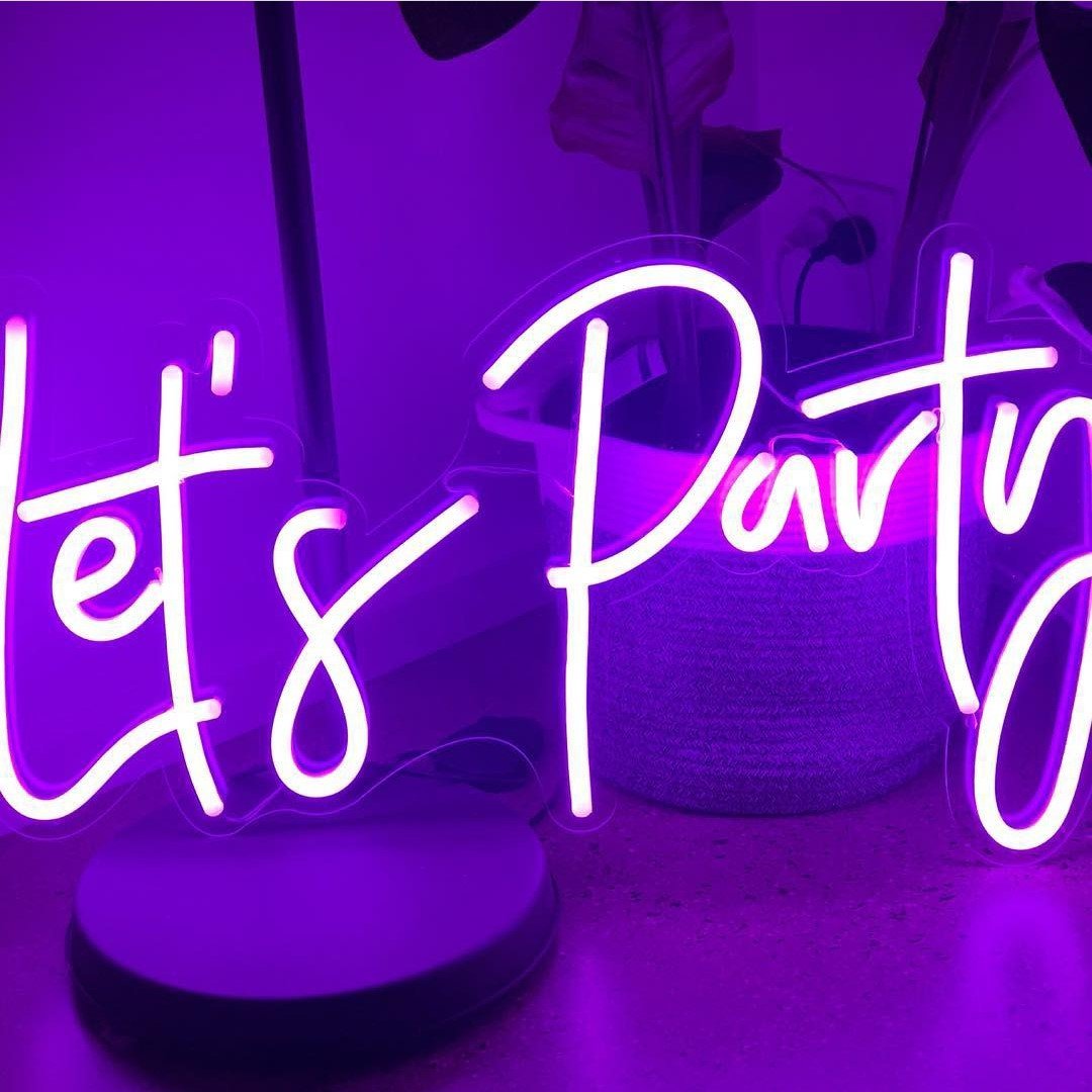 Let's Party Neon Sign