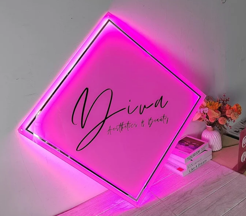 Customized Business Logo Neon sign and LED BOX