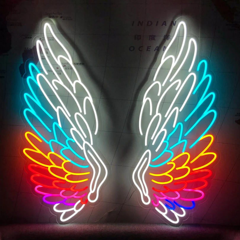 Angel Wings Neon Sign (Multicolor v2)