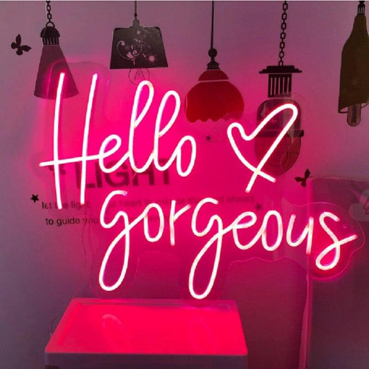 Hello Gorgeous Neon Led Lamp
